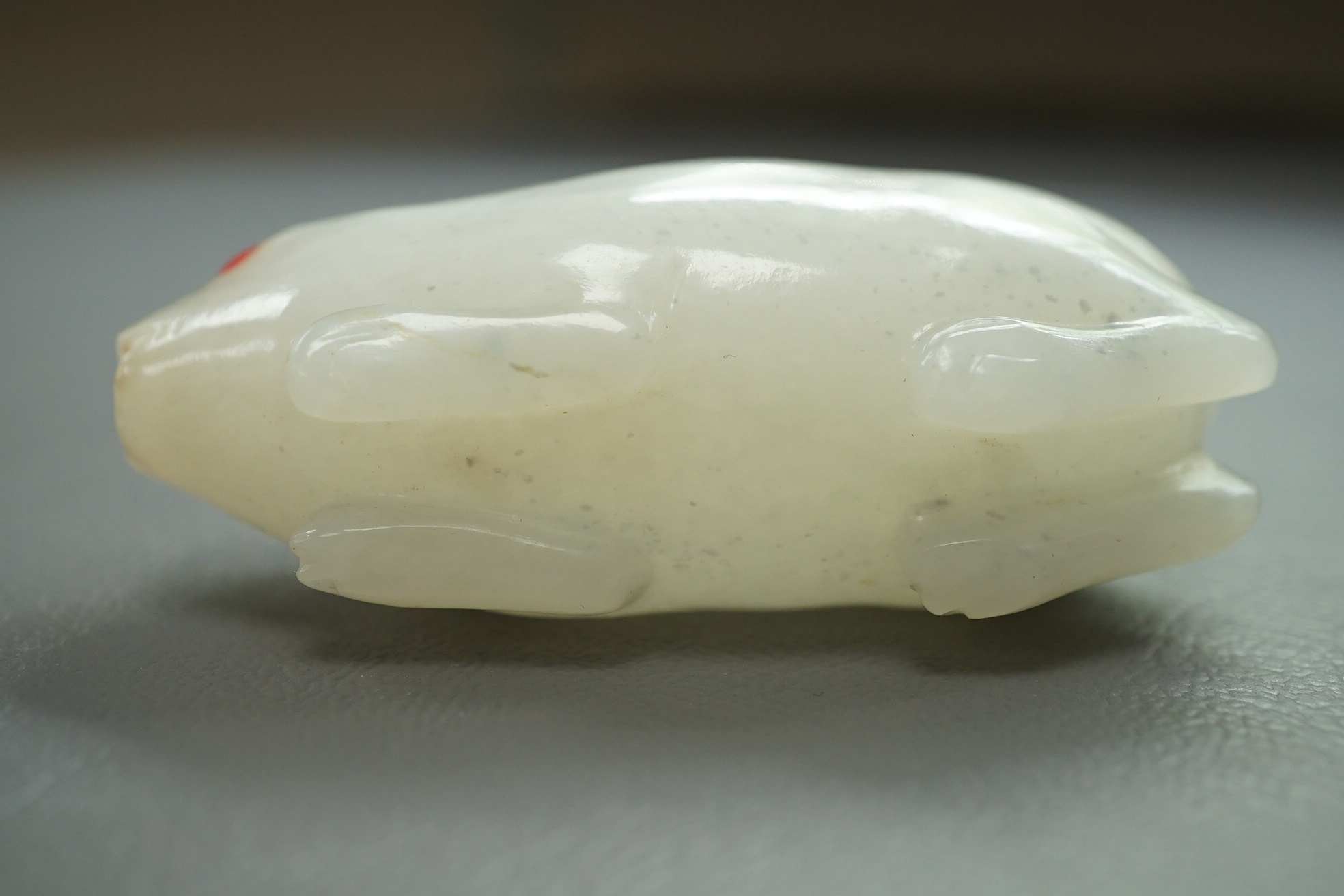 A Chinese white jade ‘rabbit’ snuff bottle, 18th/19th century